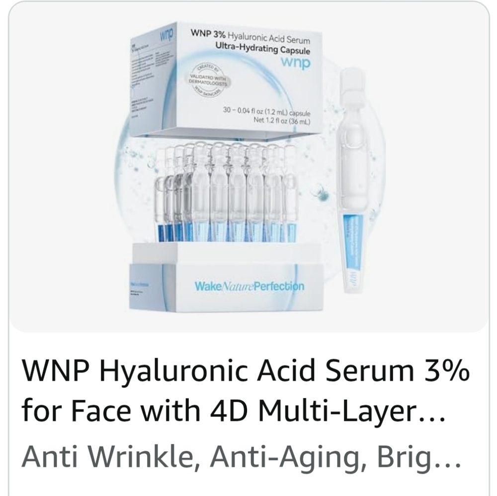 WakeNaturePerfection Hyaluronic Acid Serum Vials